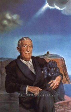 サルバドール・ダリ Painting - チェスター・デールと彼の犬ココの肖像 1958 キュビズム ダダ シュルレアリスム サルバドール・ダリ